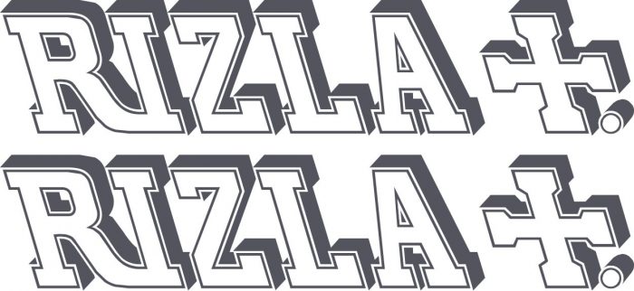Наклейка логотип RIZLA+3D