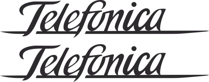 Наклейка логотип TELEFONICA