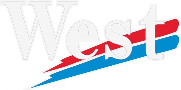 Наклейка логотип WEST