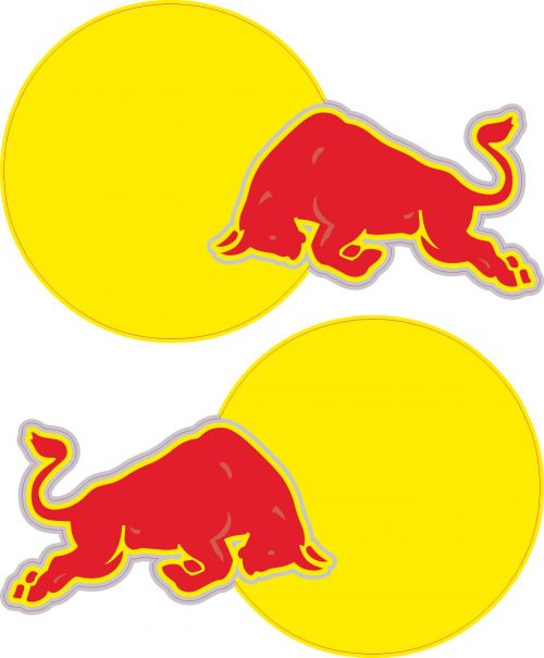 Наклейка логотип RED-BULL