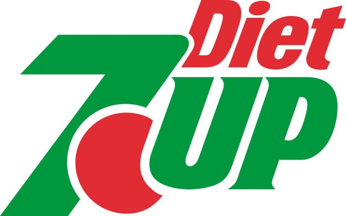 Наклейка логотип 7UP-DIET