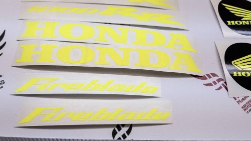 Комплект жёлтых неоновых наклеек Honda Fireblade 1000rr