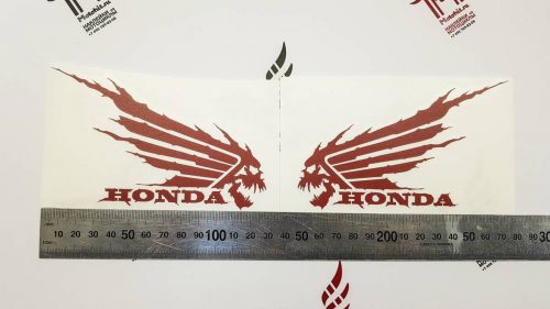 Красный Комплект наклеек Honda WINGS-09