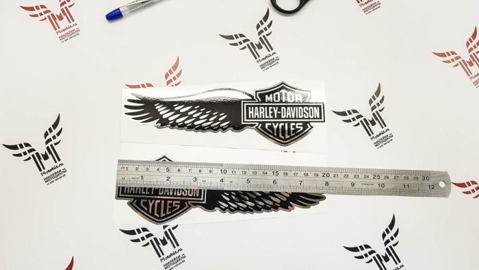 Хромированные крылья Harley 20см