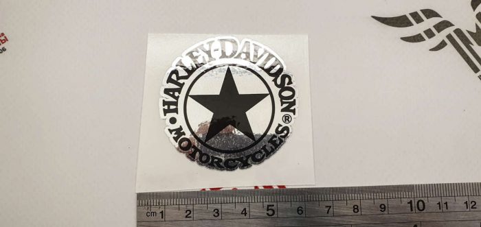 Хромовая наклейка Harley Davidson Star