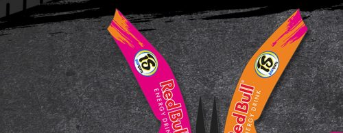 PINK ORANGE RED BULL