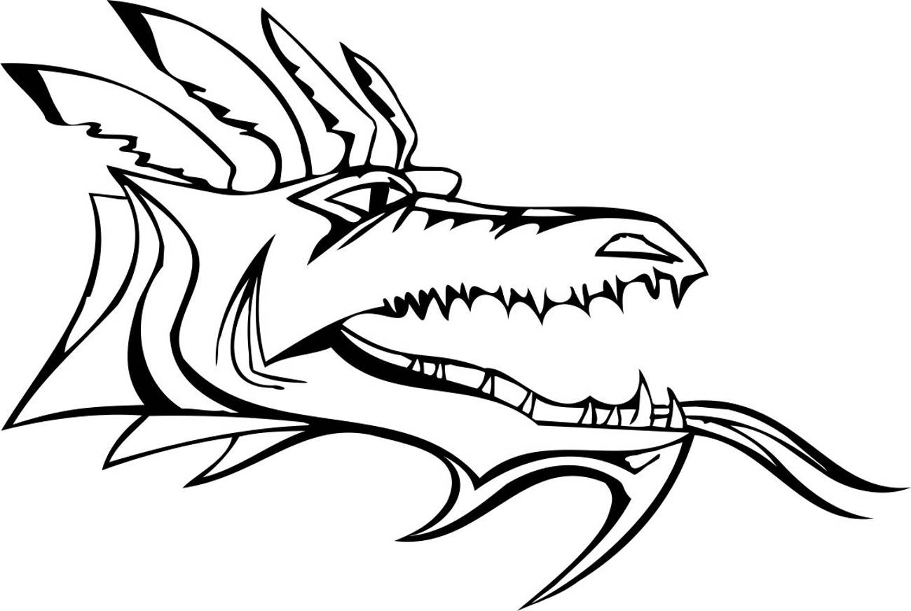 Рисунки драконы головы наклейка