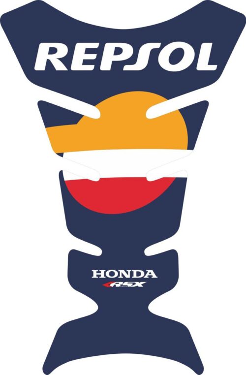 3D объёмная наклейка на бак Honda-blue-repsol