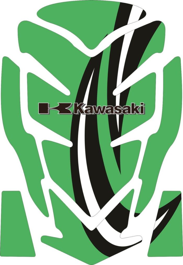 Объёмные 3D наклейки на бак Kawasaki 2-TANK-PAD-012