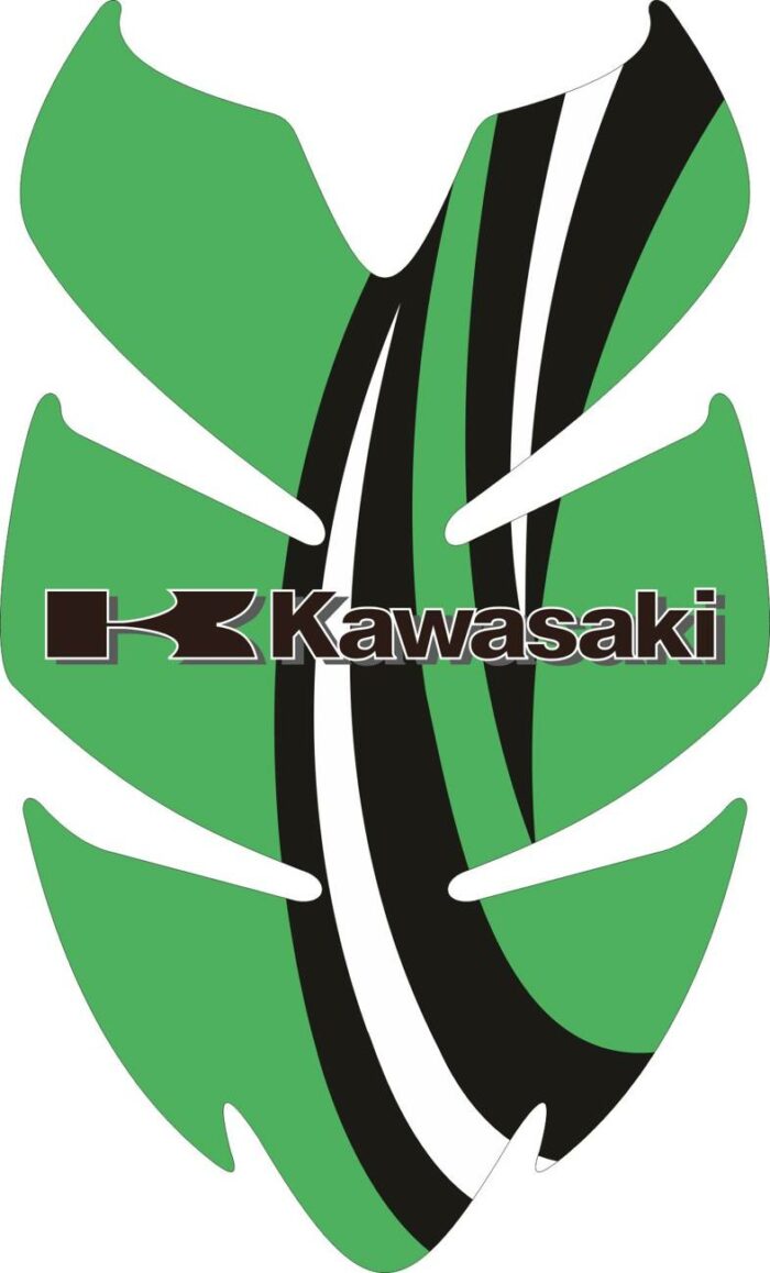 Объёмные 3D наклейки на бак Kawasaki 2-TANK-PAD-024