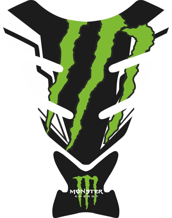 Объёмные 3D наклейки на бак Monster green