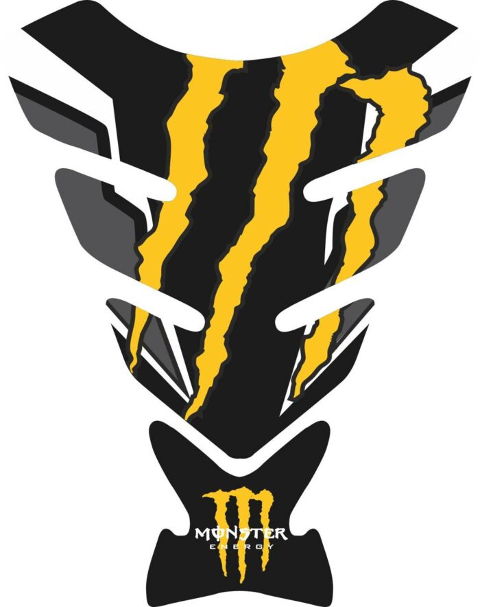 Объёмные 3D наклейки на бак Monster yellow