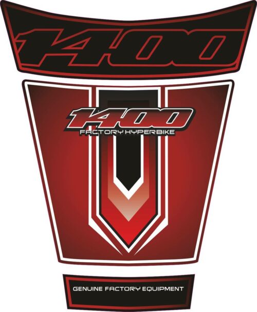 Объёмная 3D наклейка на бак Suzuki-1400-red-white