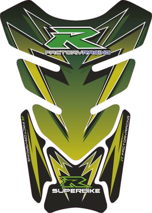 Объёмная 3D наклейка на бак Suzuki-R-green