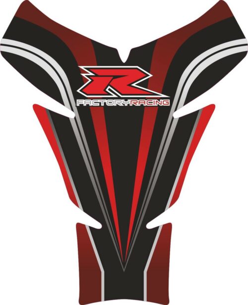 Объёмная 3D наклейка на бак Suzuki-R-factory-racing-black-red