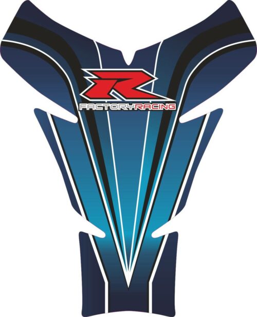 Объёмная 3D наклейка на бак Suzuki-R-factory-black-blue