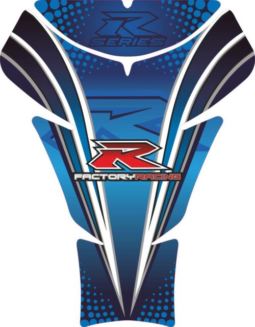 Объёмная 3D наклейка на бак Suzuki-R-series-blue-black