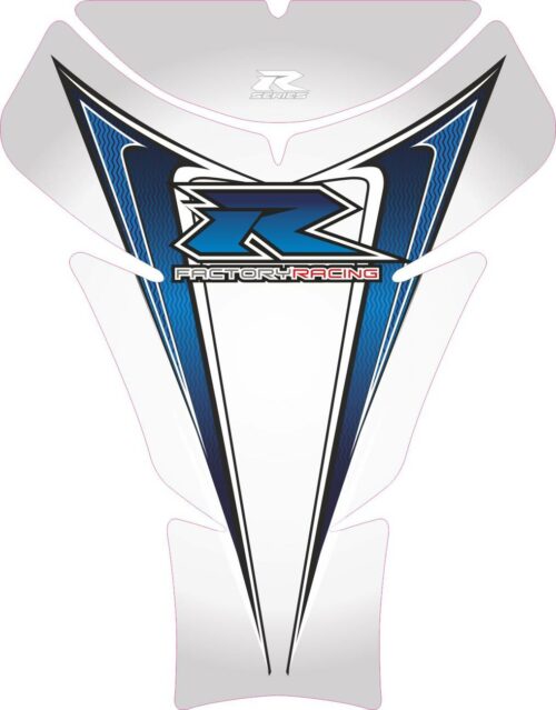 Объёмная 3D наклейка на бак Suzuki-R-series-grey-blue