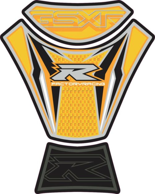 Объёмная 3D наклейка на бак Suzuki-GSX-R-yellow