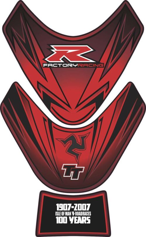 Объёмная 3D наклейка на бак Suzuki-R-100-years-red-black