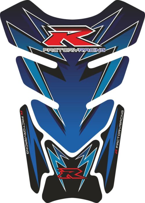 Объёмная 3D наклейка на бак Suzuki-R-blue-flash