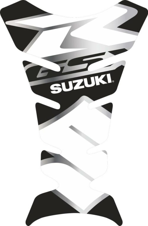 Объёмная 3D наклейка на бак Suzuki-R-white-black-S