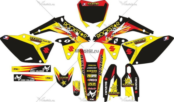 Комплект наклеек SUZUKI RMZ-450 2008-2017