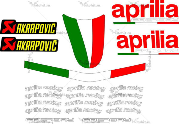 Комплект наклеек Aprilia FACTORY UNIVERSAL
