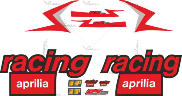 Комплект наклеек Aprilia RS-50 RS-125 2002 BLACK