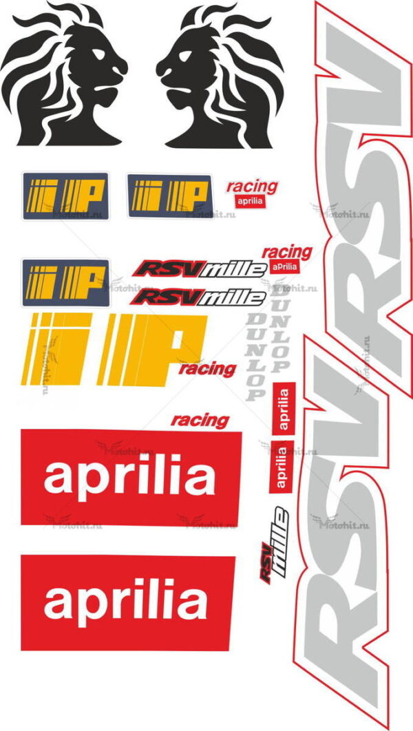 Комплект наклеек Aprilia RSV-MILLE