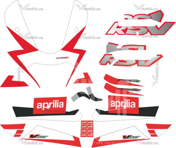 Комплект наклеек Aprilia RSV-1000 MILLE 2001 MORE