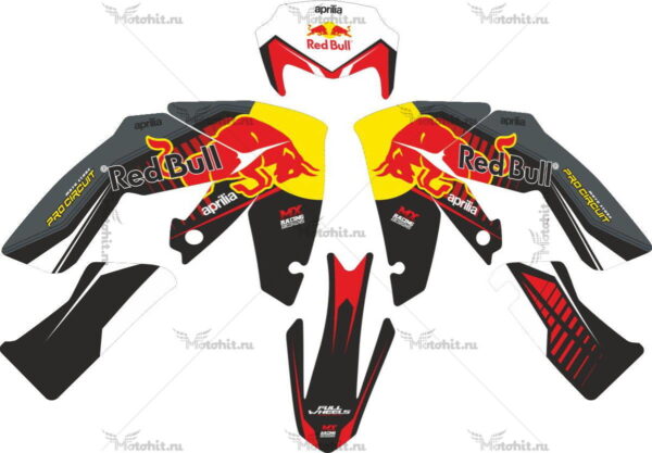 Комплект наклеек Aprilia RXV-450 REDBULL 2001