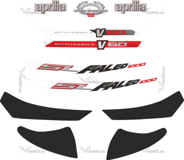 Комплект наклеек Aprilia SL-1000-FALCO 2003 WHITE