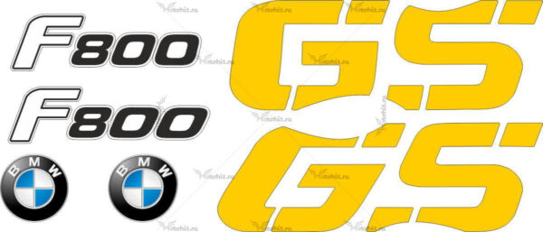 Комплект наклеек BMW GS-800-F 2008 YELLOW