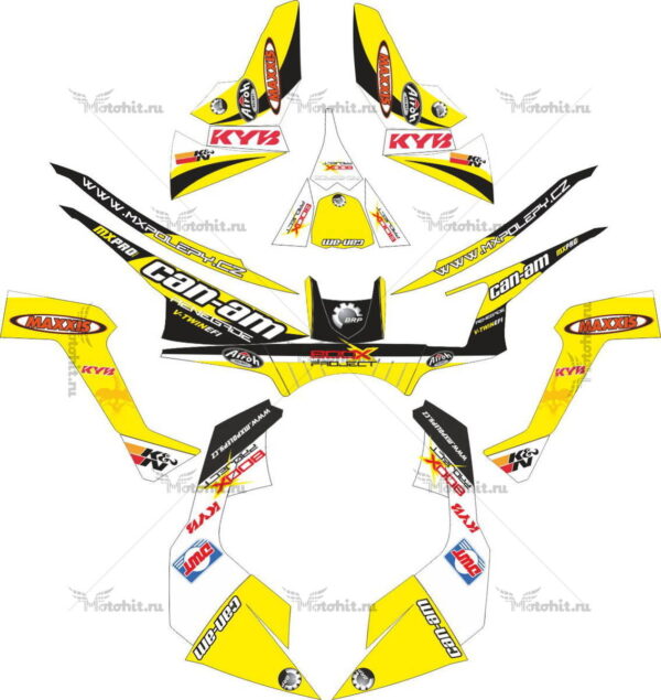 Комплект наклеек CAN-AM RENEGADE-KYB