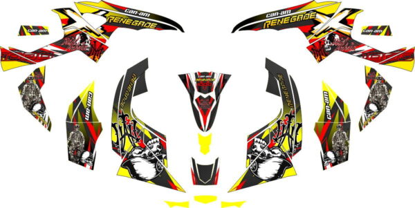 Комплект наклеек на CAN-AM RENEGADE-1000-METAL-MULISHA