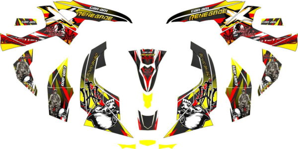 Комплект наклеек на CAN-AM RENEGADE-1000-METAL-MULISHA-2