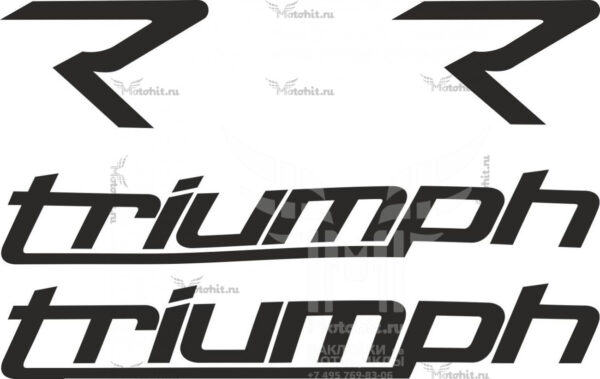 Комплект наклеек Triumph str tripple 2014
