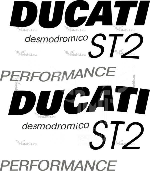Комплект наклеек Ducati Desmodromico ST2 Performance