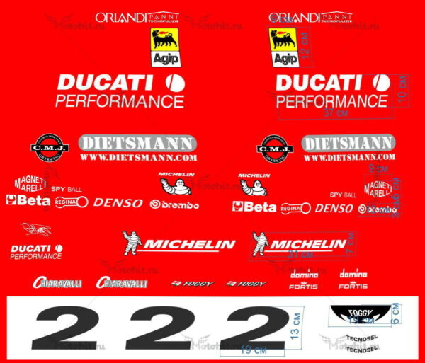 Комплект наклеек DUCATI FOGARTY