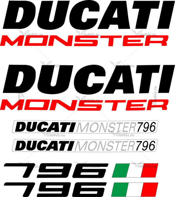 Комплект наклеек DUCATI-796