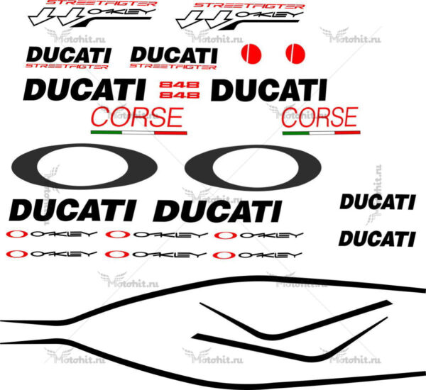 Комплект наклеек DUCATI-848 STREETFIGHTER