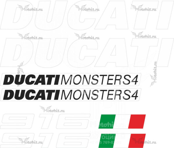 Комплект наклеек DUCATI-916 MONSTER S4 2002-2006