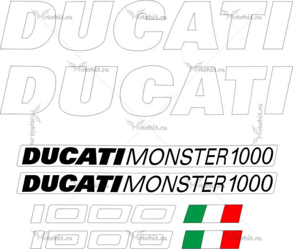 Комплект наклеек DUCATI 1000