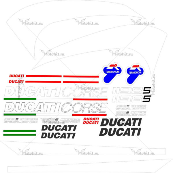 Комплект наклеек DUCATI 1198-S ~2007 SPECIAL-EDITION