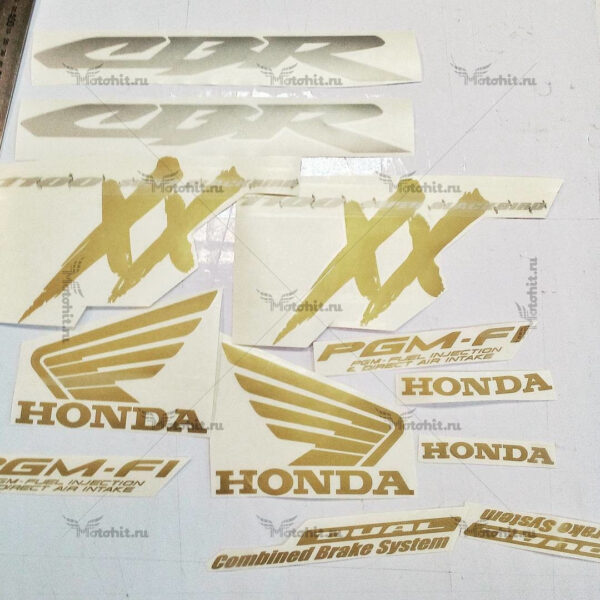Комплект наклеек Honda CBR-1100-XX 1997-2004 GOLD — изображение 2
