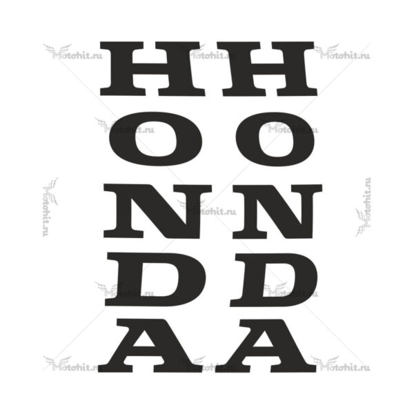 Наклейка вертикальная надпись Honda