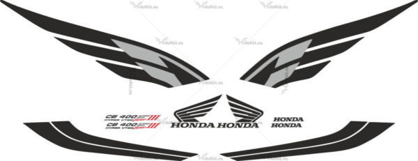 Комплект наклеек Honda CB-400 2004-2007 VTEC spec 3 BLACK