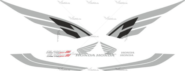 Комплект наклеек Honda CB-400 2004-2007 VTEC spec 3 SILVER