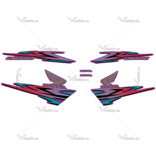 Комплект наклеек Honda CB-500 1999 violet